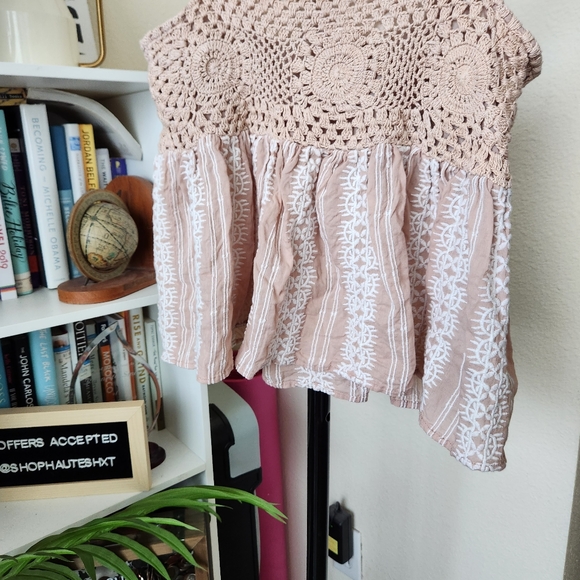 Tularosa Crochet Babydoll Tank Top - Picture 3 of 5